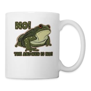 The Answer Is No Tadpole Tree Frog Toad - Mug - white - Right
