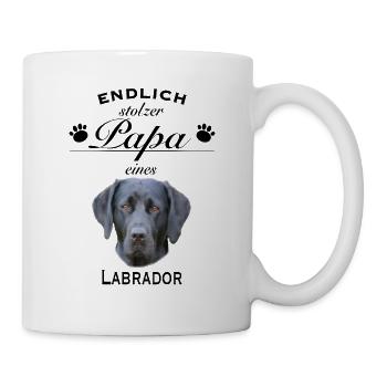 Endlich stolzer Papa - Labrador - Tasse - Weiß - Rechts
