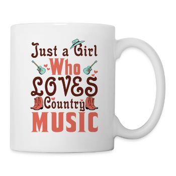 Just a girl who loves country music - Mug - white - Right
