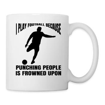 Fußballspieler Fußballdesign Fußballmannschaft - Tasse - Weiß - Rechts
