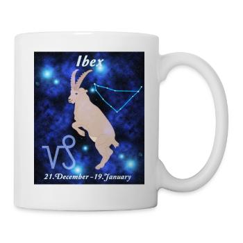 Signe du zodiaque Capricorne, constellation, astrologie - Mug blanc - blanc - Droite