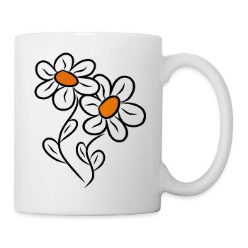 Daisy Daisies Flower Blossom Floral Floral - Mug - white - Right