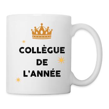 Collègue King De L'Année Humour Homme - Mug blanc - blanc - Droite