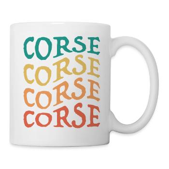 Corse Multicolor Design Geschenkidee - Tasse - Weiß - Rechts