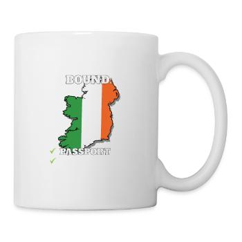 Ireland Bound Country Travel Irish Flag Vacation - Tasse - Weiß - Rechts