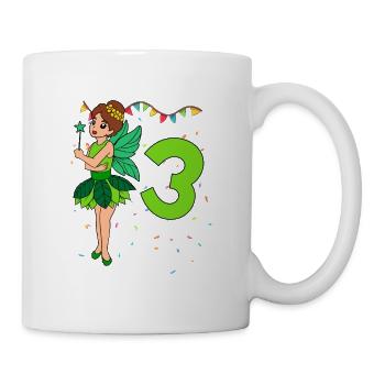 Mit Fee - Mädchen Geburtstag 3 Jahre - Tasse - Weiß - Rechts