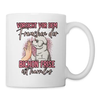 Vorsicht vor dem Frauchen Bichon Frise - Tasse - Weiß - Rechts