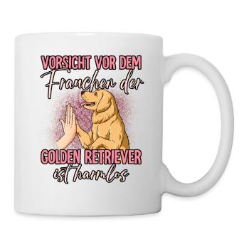 Vorsicht vor dem Frauchen Golden Retriever - Tasse - Weiß - Rechts