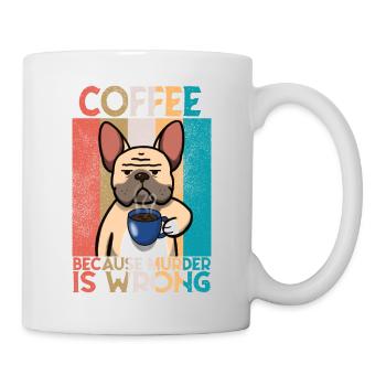 Dicton de café bouledogue français - Mug blanc - blanc - Droite