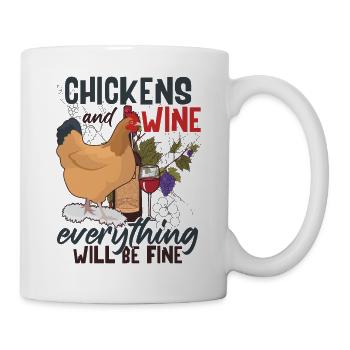 Poulet Citation Élevage Poule Éleveur de poulet - Mug blanc - blanc - Droite