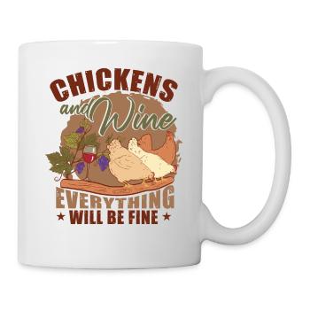 Chicken And Wine Quote - Mug - white - Right