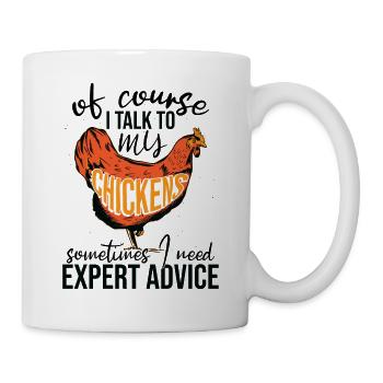 Bien sûr, je parle à mes poules | Éleveur de poulets - Mug blanc - blanc - Droite