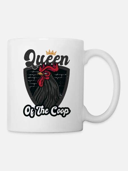 Königin-Hühnerstall - Tasse - Weiß
