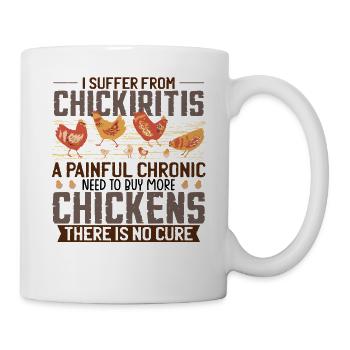 Amateur de poulet Jardinage - Mug blanc - blanc - Droite