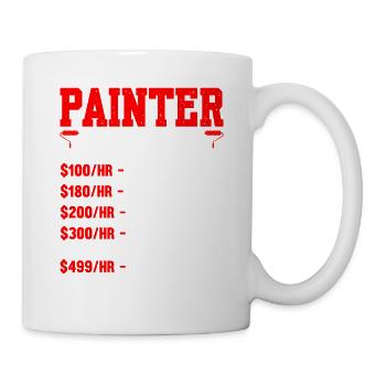 Painter Hourly Rate Painter - Mug - white - Right