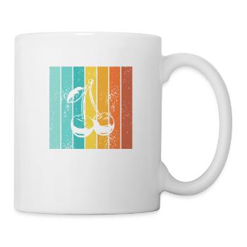 Cherry Retro Fruit Fruit - Mug - white - Right