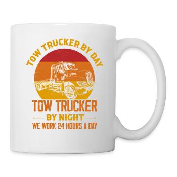 Dépanneur le jour, dépanneur de nuit Conducteur o - Mug blanc - blanc - Droite