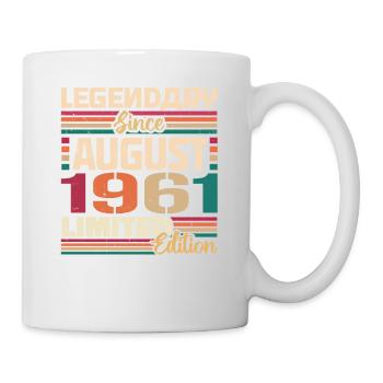 1961 Août Légende de l’anniversaire Août 1961 - Mug blanc - blanc - Droite