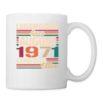 1971 Août Légende de l’anniversaire Août 1971 - Mug blanc - blanc - Droite