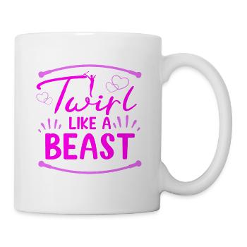 Bâton virevoltant Twirl comme une bête Cadeaux de bâton - Mug blanc - blanc - Droite
