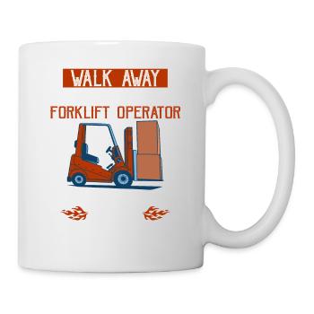 Walk Away This Forklift Operator Has Anger Issues - Mug - white - Right