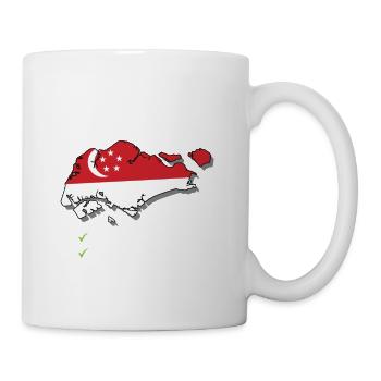 Singapour Bound Country Travel Drapeau singapourien - Mug blanc - blanc - Droite