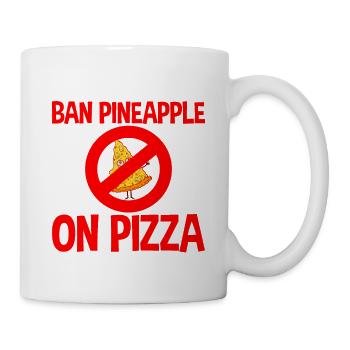 Interdire l’ananas sur la pizza 2 - Mug blanc - blanc - Droite