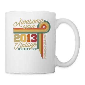 2013 Vintage Jubiläum Retro 10 Jahre - Tasse - Weiß - Rechts