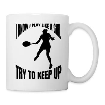 Tennisverein Tennisspieler Tennis Tennisliebhaber - Tasse - Weiß - Rechts