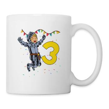 Avec Ritter - Jungs Geburtstag 3 Jahre - Mug blanc - blanc - Droite