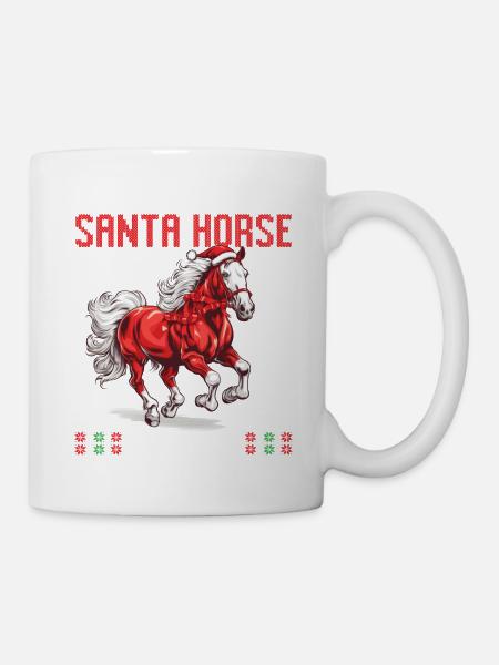 This is my Santa Horse Christmas Sweater - Tasse - Weiß