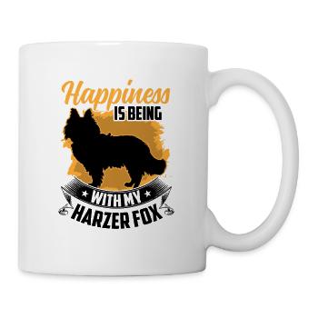 Harz fox makes you happy Herding fox - Mug - white - Right