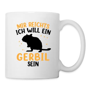 Will eine Rennmaus sein Nagetier Gerbil - Tasse - Weiß - Rechts