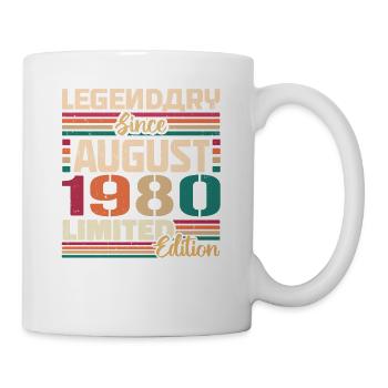 1980 Août Légende de l’anniversaire Août 1980 - Mug blanc - blanc - Droite