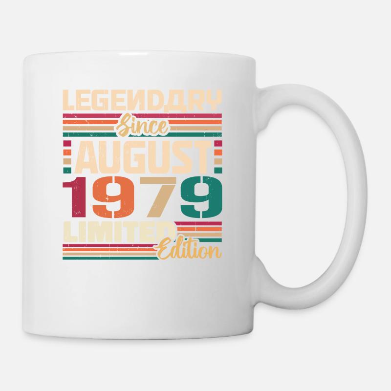 1979 August Geburtstag Legende August 1979 - Tasse - Weiß