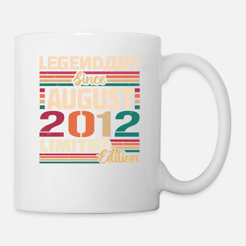 2012 Août Anniversaire Légende Août 2012 - Mug blanc - blanc