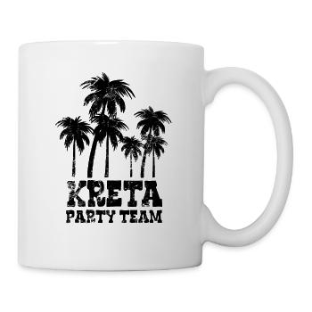 Kreta Party Team - Insel Urlaub mit Freunden - Tasse - Weiß - Rechts