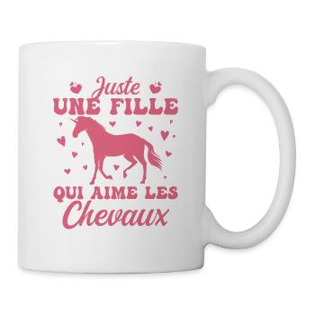 Juste Une Fille Qui Aime Les Cheveux ! - Mug blanc - blanc - Droite