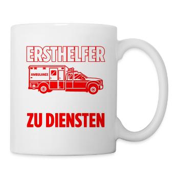 Erste Hilfe Für Ersthelfer Rettungssanitäter Sanit - Tasse - Weiß - Rechts