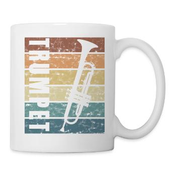 Trumpet, brass band music, brass band music, trumpet player - Mug - white - Right