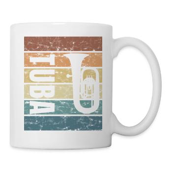tuba, tuba player, tuba player, musician, brass band music - Mug - white - Right