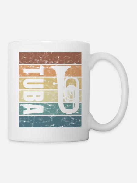 Tuba Tubist Tubisten Musiker Blasmusik - Tasse - Weiß