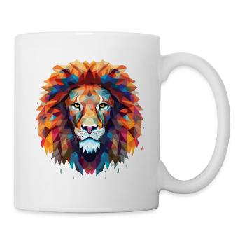 Lion Head Lion Colors Zodiac Signs Colorful - Mug - white - Right