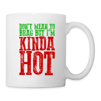 Je ne veux pas me vanter mais je suis un peu chaud 3 - Mug blanc - blanc - Droite