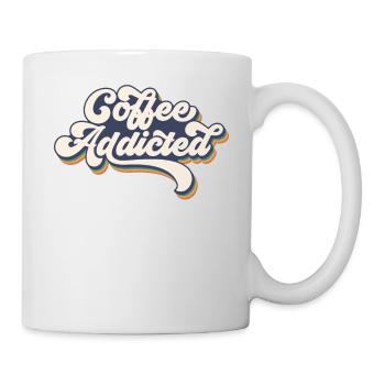 Coffee Addicted - pour les vrais amateurs de café - Mug blanc - blanc - Droite
