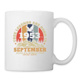 Vintage Nées En Septembre 1953 Cadeau - Mug blanc - blanc - Droite