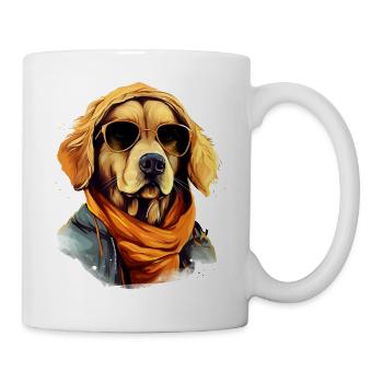 Golden retriever on the streets | Dog lovers - Mug - white - Right