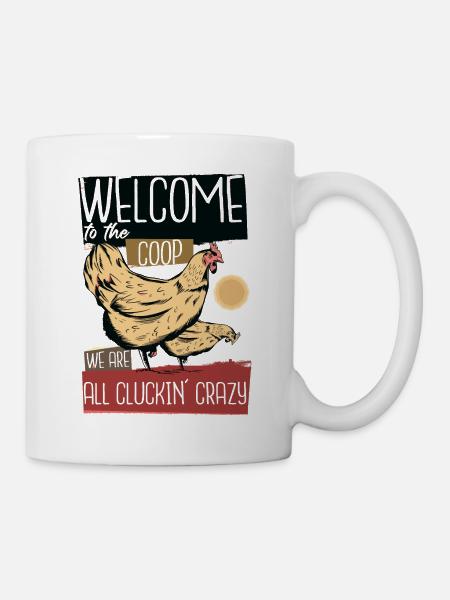 Hühnerstall Bauer Zuchthenne - Tasse - Weiß