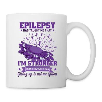 Ich könnte Epilepsie haben - Tasse - Weiß - Rechts
