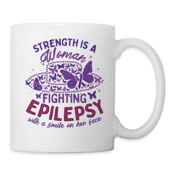 Frauen Epilepsie-Kämpferin - Tasse - Weiß - Rechts